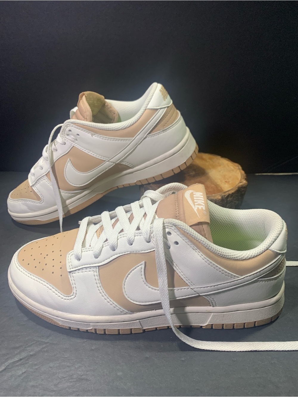 Nike Dunk Low “Next Nature “ Women’s Tan White Sneakers Shoe Size- 8